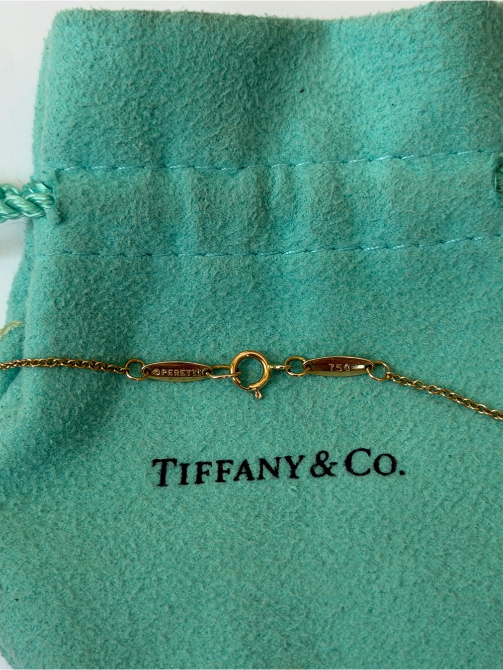 Tiffany & Co. 18k Rose Gold Diamonds by the Yard Necklace 16” - Picture 2 of 7